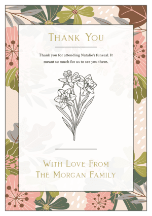 funeral thank you card template