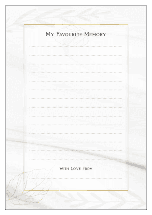 funeral share a memory card template