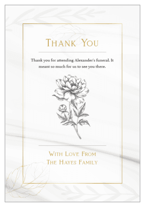 funeral thank you card template