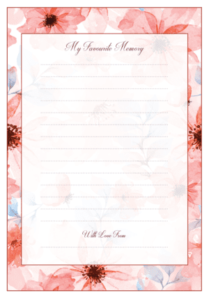 funeral share a memory card template