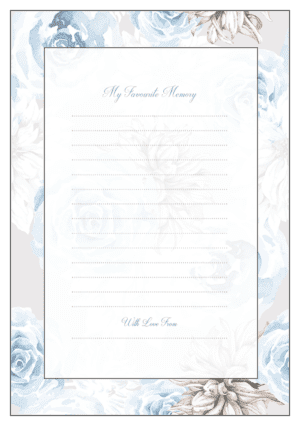 funeral share a memory card template