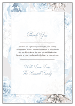 funeral thank you card template