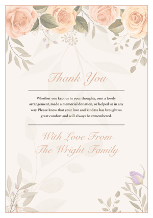 funeral thank you card template