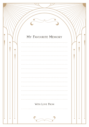 funeral share a memory card template