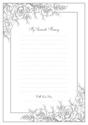 funeral share a memory card template