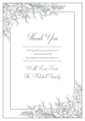 funeral thank you card template