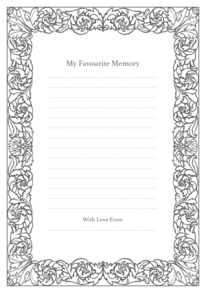 funeral share a memory card template