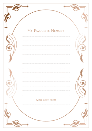 funeral share a memory card template