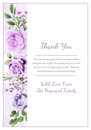 funeral thank you card template