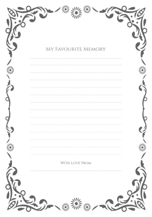 funeral share a memory card template