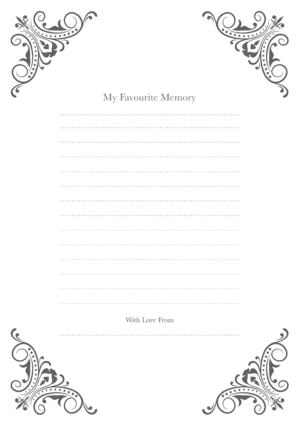 funeral share a memory card template