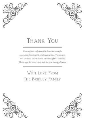 funeral thank you card template