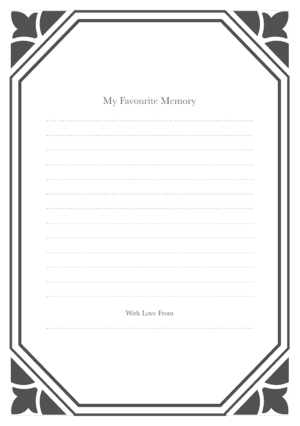 funeral share a memory card template