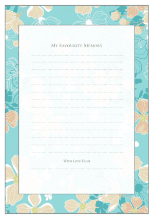 funeral share a memory card template