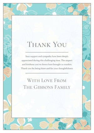 funeral thank you card template