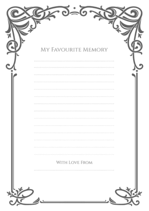 funeral share a memory card template