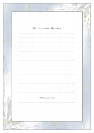 funeral share a memory card template