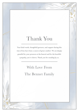 funeral thank you card template