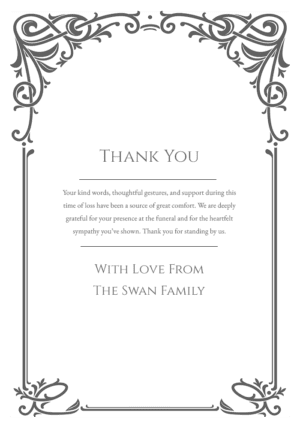 funeral thank you card template