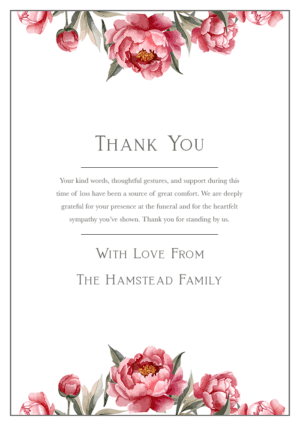 funeral thank you card template