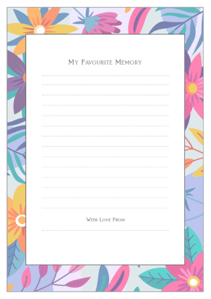 funeral share a memory card template