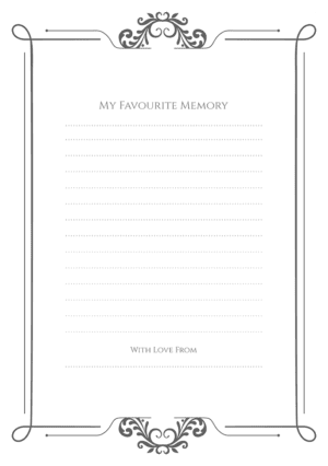 funeral share a memory card template