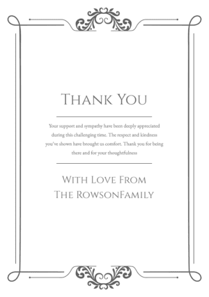 funeral thank you card template