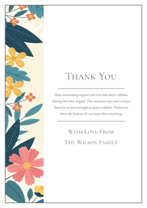 funeral thank you card template