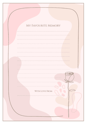 funeral share a memory card template