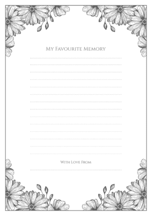 funeral share a memory card template