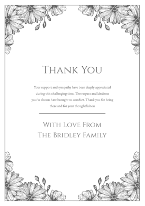 funeral thank you card template