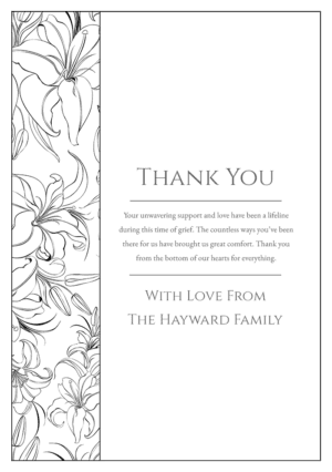 Majestic - Thank You Card -  Front - 220gsm Card