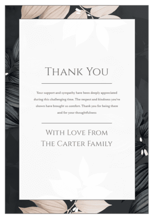 funeral thank you card template