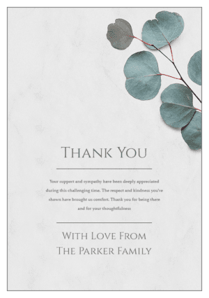 funeral thank you card template